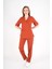 Kiremit Elegant Model Cerrahi Üniforma Belden Bağlamalı Scrubs Takım 1