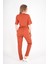 Kiremit Elegant Model Cerrahi Üniforma Belden Bağlamalı Scrubs Takım 4