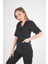 Siyah Elegant Model Cerrahi Üniforma Belden Bağlamalı Scrubs Takım 6