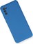 Samsung Galaxy A02S Kılıf Nano Içi Kadife Silikon - Mavi 2