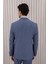 Erkek Likralı Slim Fit Sivri Yaka Yelekli Takım Elbise 4