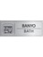 Banyo Isimlik Gümüş Metal Kapı Isimliği Levhası Yönlendirme Tabelası 1
