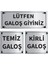 Lütfen Galoş Giyiniz - Kirli - Temiz Galoş Üçlü Levha Set Gümüş Metal Yönlendirme Tabelası 1