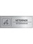 Veteriner Isimlik Gümüş Metal Kapı Isimliği Levhası Yönlendirme Tabelası 1