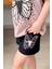 Kız Çocuk Kara Kalem Kelebek Baskılı Penye Pudra T-Shirt Şortlu Takım 3
