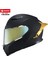 FF-871 Yaksha Mat Siyah-Gold Güneş Vizörlü Kapalı Kask (Gold Camlı) 6