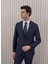Erkek Slim Fit Sivri Yaka Yelekli Takım Elbise 3