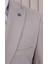 Erkek Likralı Slim Fit Sivri Yaka Yelekli Takım Elbise 3