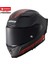 FF-871 Freedom Mat Siyah-Kırmızı Güneş Vizörlü Kapalı Kask (Siyah Camlı) 2