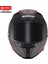 FF-871 Freedom Mat Siyah-Kırmızı Güneş Vizörlü Kapalı Kask (Siyah Camlı) 4