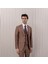 Erkek Likralı Slim Fit Sivri Yaka Yelekli Takım Elbise 2