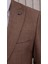 Erkek Likralı Slim Fit Sivri Yaka Yelekli Takım Elbise 3