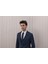 Erkek Likralı Slim Fit Sivri Yaka Yelekli Takım Elbise 2