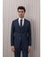 Erkek Likralı Slim Fit Sivri Yaka Yelekli Takım Elbise 3