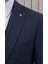 Erkek Likralı Slim Fit Sivri Yaka Yelekli Takım Elbise 6