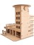 Ahşap Benzinlik ve Otopark Maketi - 67 Parça 3D Puzzle Katlı Otopark Seti 4