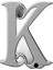925 Ayar gümüş kolye Harf K SM6099 2