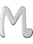 925 Ayar gümüş kolye Harf M SM6132 2