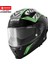 FF-871 Exorcısm Siyah-Yeşil Güneş Vizörlü Kapalı Kask 2