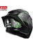 FF-871 Exorcısm Siyah-Yeşil Güneş Vizörlü Kapalı Kask 5