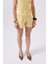 Pileli Yüksek Bel Sarı Şort 4