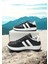 Siyah-Beyaz Iki Bantlı Unisex Günlük Hafif Taban Sneaker Spor Ayakkabı 1