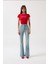 Yüksek Bel Basic Skinny Buz Mavi Jean 2