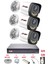 3 Kameralı 4 Warm LED Gece Renkli Görüş-Cepten Izle-Su Geçirmez Güvenlik Kamerası Seti 320GB 2