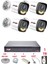 4 Kameralı 4 Warm LED Gece Renkli Görüş-Cepten Izle-Su Geçirmez Güvenlik Kamerası Seti 1tb 1