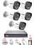 5 Kameralı 4 Warm LED Gece Renkli Görüş-Cepten Izle-Su Geçirmez Güvenlik Kamerası Seti 1tb 2