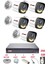 5 Kameralı 4 Warm LED Gece Renkli Görüş-Cepten Izle-Su Geçirmez Güvenlik Kamerası Seti 250GB 1
