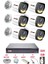 6 Kameralı 4 Warm LED Gece Renkli Görüş-Cepten Izle-Su Geçirmez Güvenlik Kamerası Seti 320GB 1