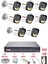 8 Kameralı 4 Warm LED Gece Renkli Görüş-Cepten Izle-Su Geçirmez Güvenlik Kamerası Seti 320GB 1