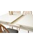 Açılır Yemek Masası Aura (Mdf) Lake Panel High Glos- Kapalı 130X80/AÇIK 160X80 Beyaz-Ekru Ahşap Ayaklı(SADECE MASA) 8