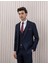 Erkek Likralı Slim Fit Sivri Yaka Yelekli Takım Elbise 2