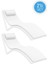 TRK-087 Siesta Minderli Yastıklı Lüks Ergonomik Slim Şezlong Beyaz 2'li Set 1
