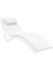 TRK-087 Siesta Minderli Yastıklı Lüks Ergonomik Slim Şezlong Beyaz 2'li Set 2