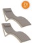 TRK-087 Siesta Minderli Yastıklı Lüks Ergonomik Slim Şezlong Kum Gri 2'li Set 1
