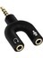 Kulaklık - Mikrofon Ayırıcı Aparat 3.5mm Headphone Mic Audio 1 Erkek Audio Jack Headphones With Mic, 3.5 mm 2 Female 1 Male Jack Splitter 1