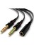 Aux Splitter Y Kablo 1 Dişi 2 Erkek Cabble Adapters For Computer 3.5 mm Headphone 2 Male To 1 Female 3.5mm Çevirici 4