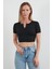 Basic Yarım Fermuarlı Dalgıç Kumaş Crop Tişört 1