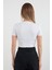 Basic Yarım Fermuarlı Dalgıç Kumaş Crop Tişört 4