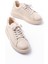 RS-2435 Bej Roze Bağcıklı Dikişli Günlük Spor Ayakkabı 3