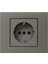 Grano Antrasit Topraklı Priz + Çerçeve Ogatp 1