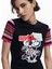 Bisiklet Yaka Baskılı Siyah Kadın T-Shirt 25SWTK39 4