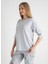 Yuvarlak Yaka Gri Pijama Üst 403SIX-1110-049 3