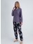 Yuvarlak Yaka Mor Pijama Üst 403SIX-1110-067 1