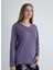 Yuvarlak Yaka Mor Pijama Üst 403SIX-1110-067 3
