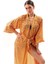 Desenli Sarı Kadın Kimono MVMRWKM13 3