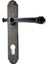 Antika Tarz Dekoratif Pirinç Taşra Banyo Kapı Kolu - 220X35 Mm, Oksit 1